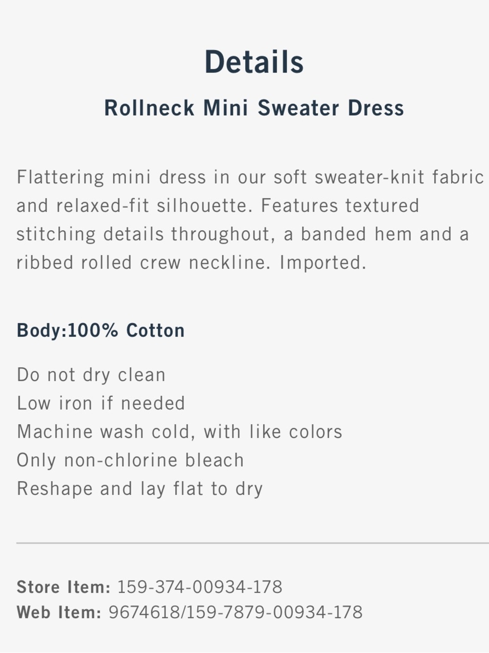 A&F Rollneck Mini Sweater Dress - Picture 5 of 8